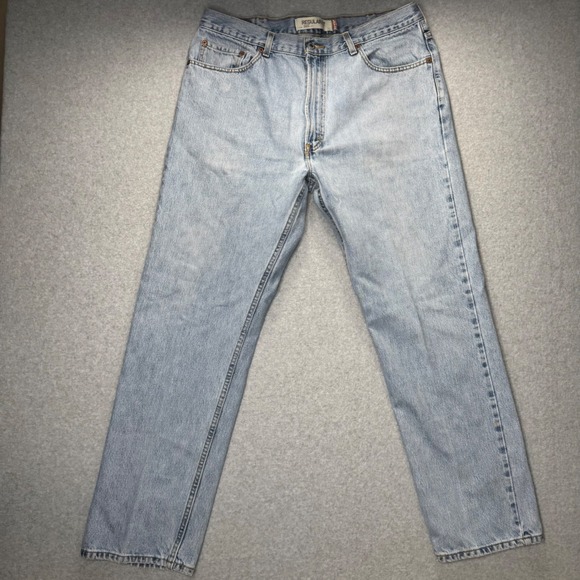 Levi's Other - Levi's 505 Regular Fit Jeans Mens 36x32 Y2K Light Wash Blue Straight Leg Denim